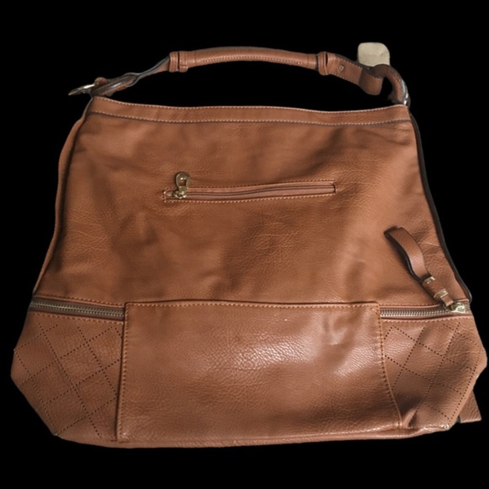 Brown and Gold Large Shoulder Bag - Picture 3 of 10